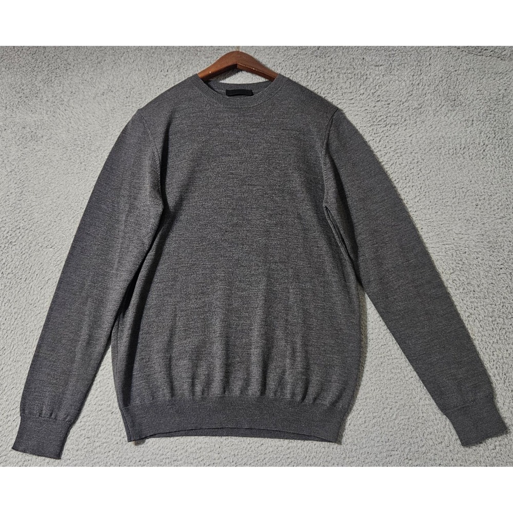 WARDROBE.NYC Sweater Mens XS Gray Knit Crewneck Pullover Lightweight Italy‎ Wool